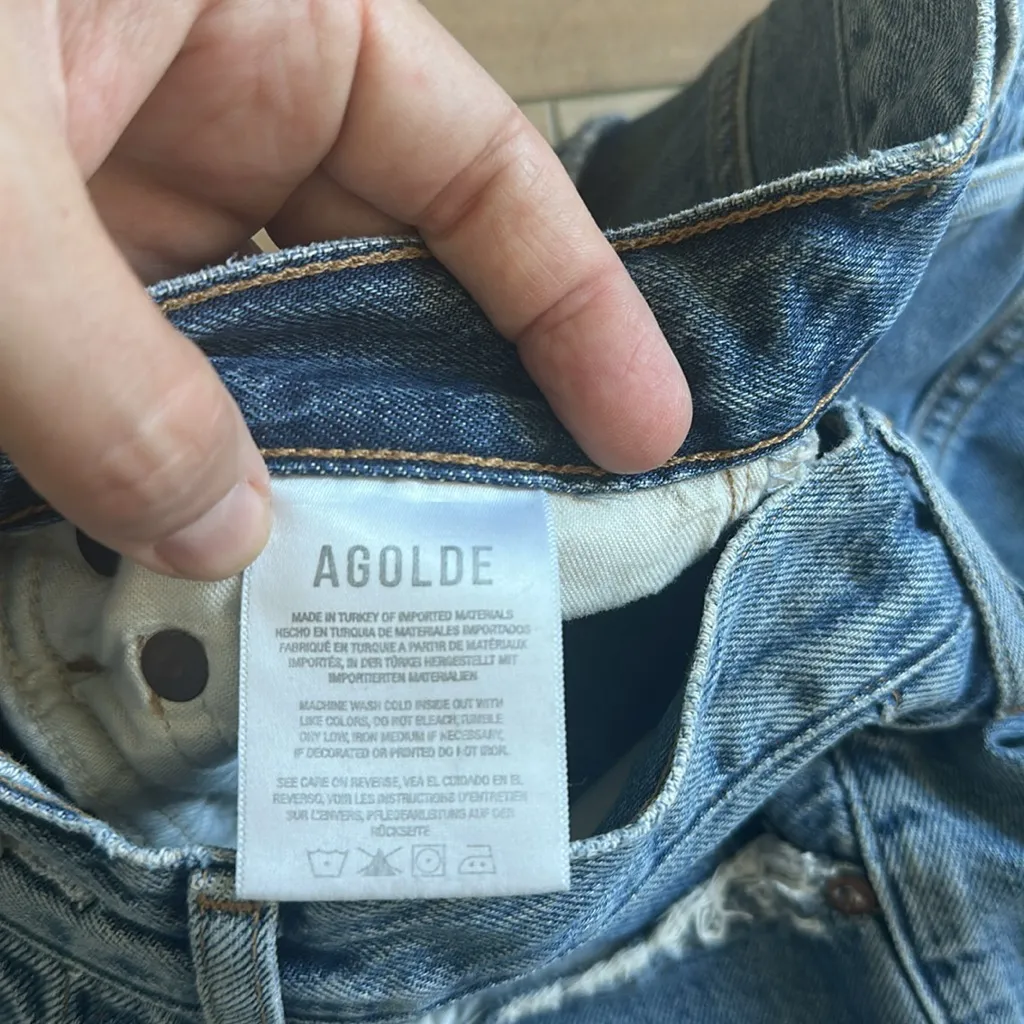 AGOLDE Riley Crop Jeans Silence Sz 25 - Image 7