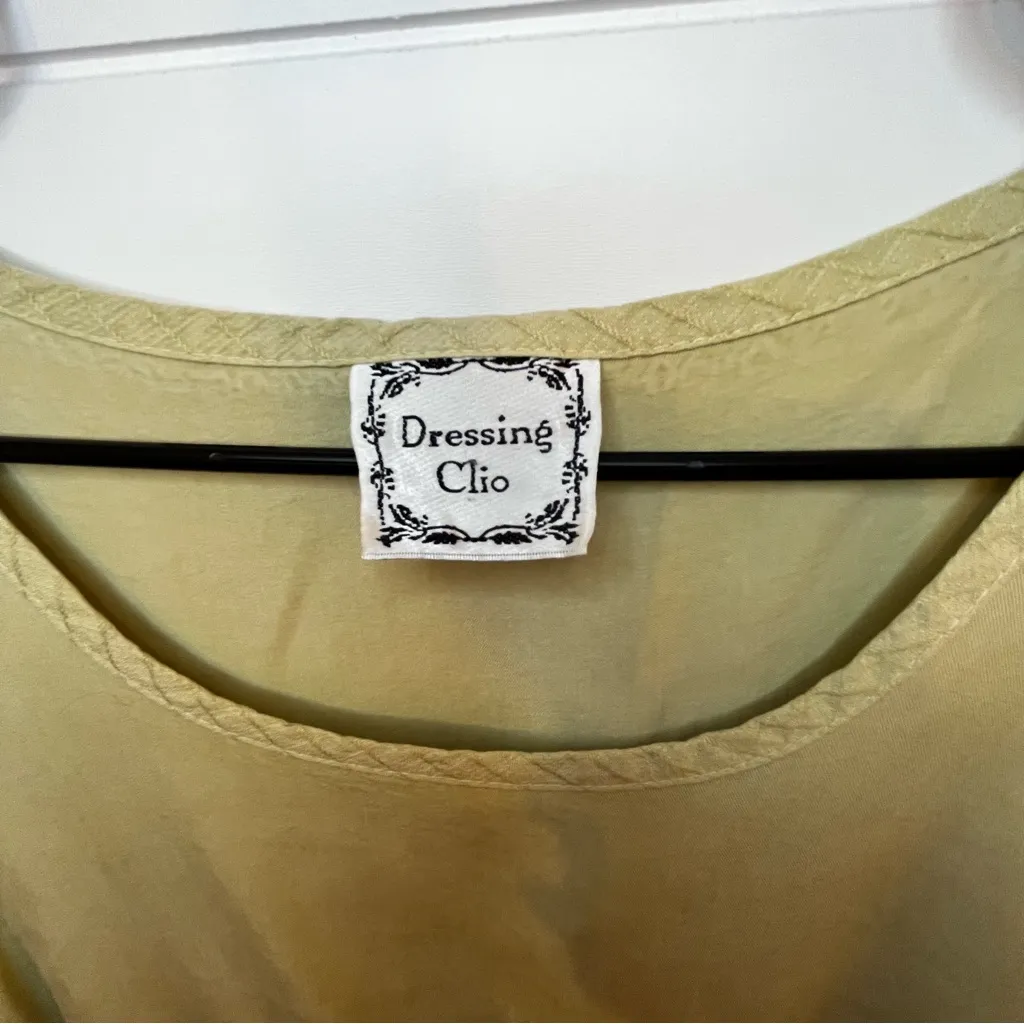 Vintage Clio Sleeveless Maxi Dress in Light Olive Beachy Travel Lightweight Green Size M - Image 3