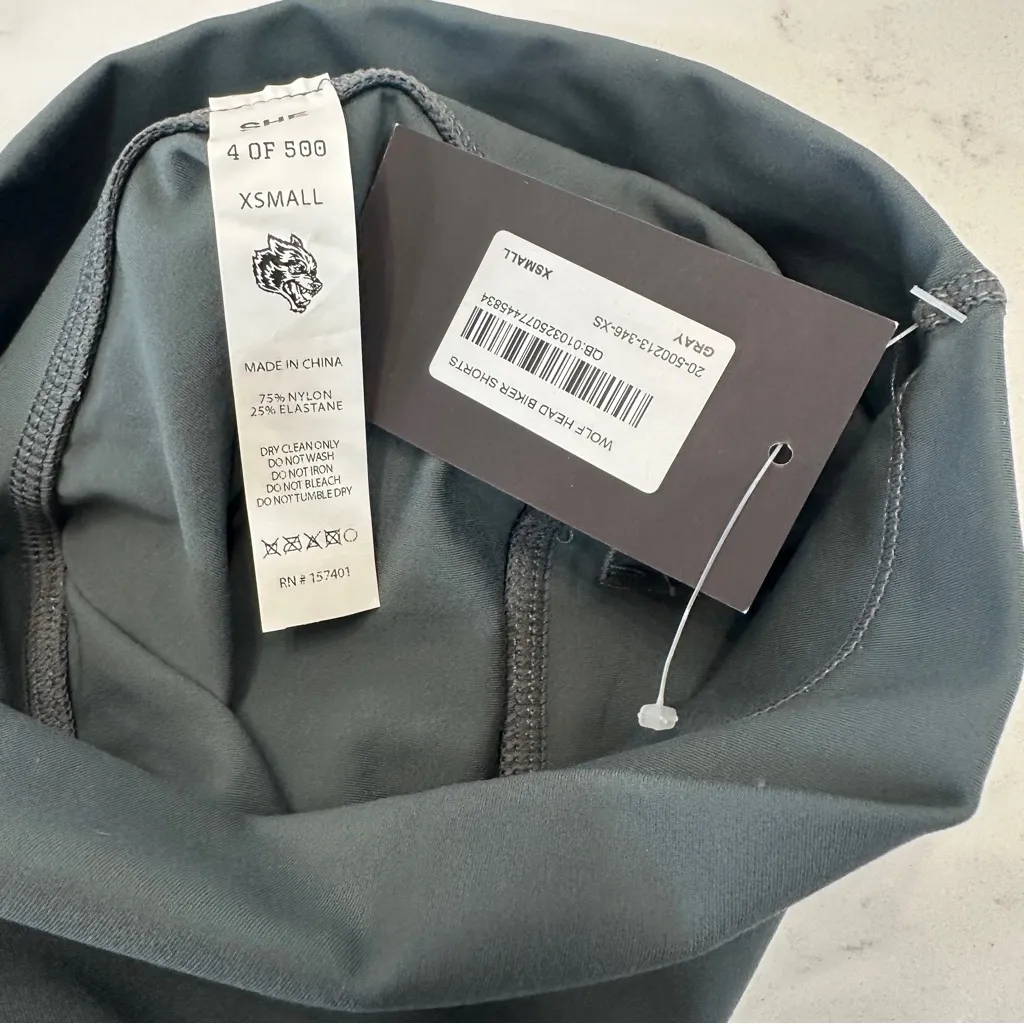 NWT Darc Sport Wolves SHE Gray Biker Shorts Size XS 4 of 500 - Image 6