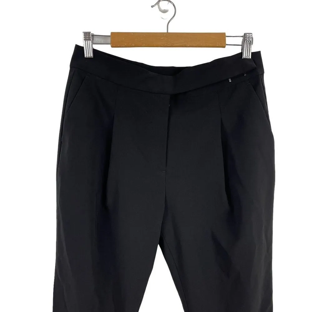 All Saints Dala Trousers Slacks Career Pants Pleated Black Womens Size 6 Tapered - Image 2