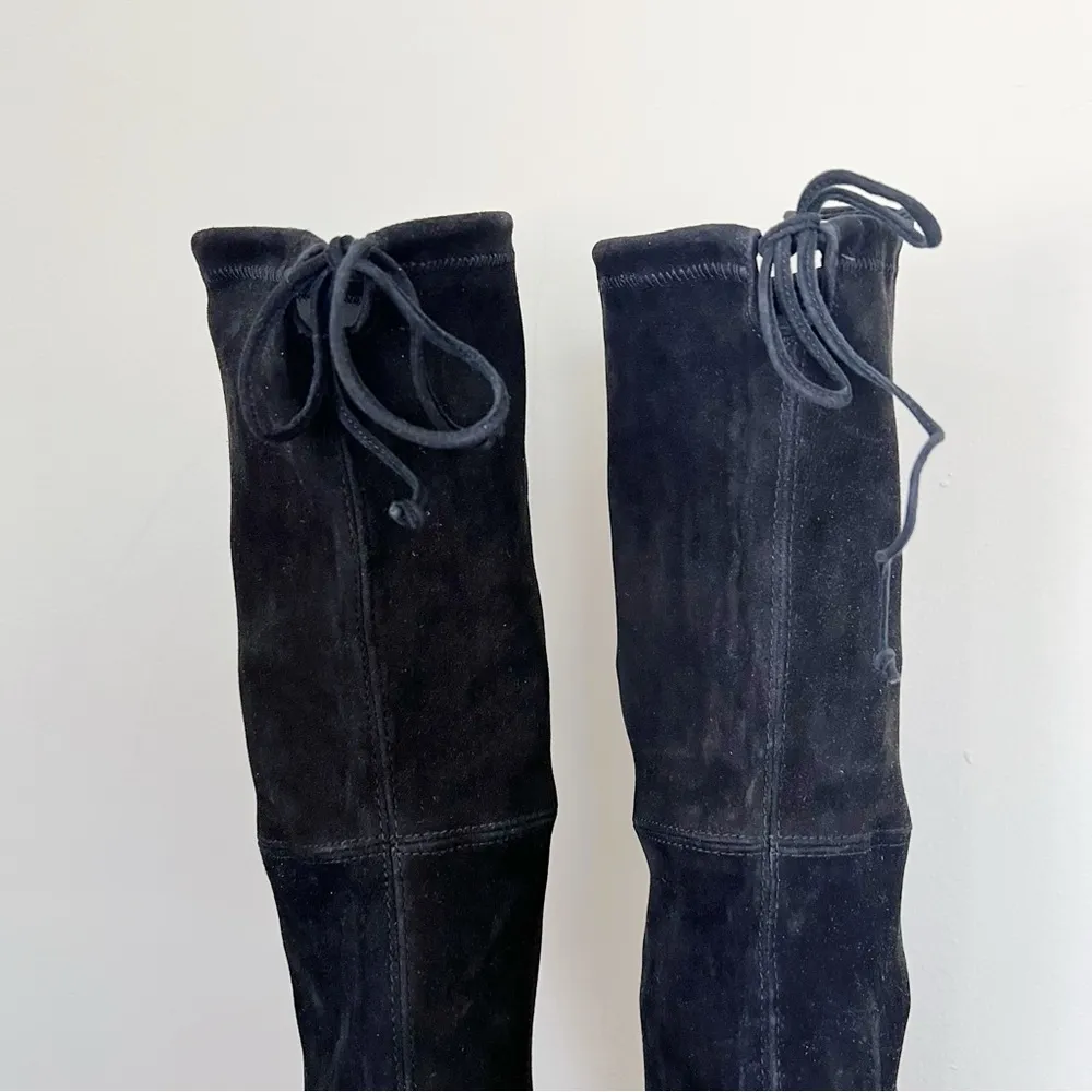 Stuart Weitzman • Highland Boot over the knee thigh high black suede heeled - Image 13