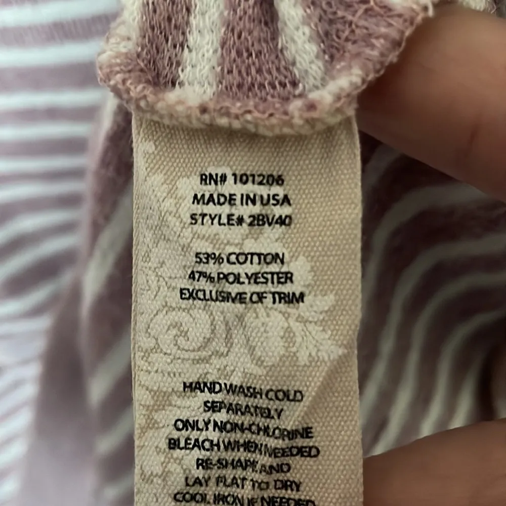 Soft Surroundings Striped Tunic Button Detail Medium - Image 5