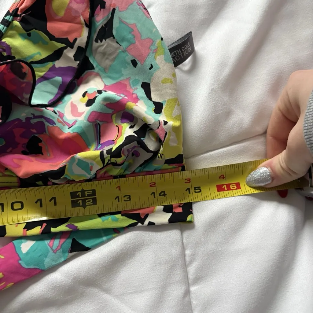 Kenneth Cole Reaction Womens Bikini Set Swimsuit Top Bottom Floral Summer Beach - Image 9