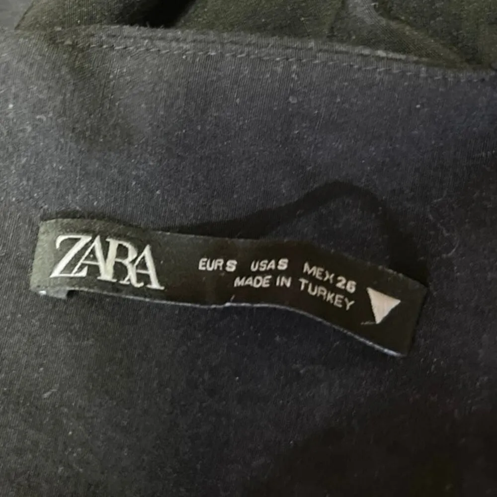 Zara Black Sleeveless Cutout Cami Camisole Midi Bodycon Sheath Tank Dress Size S - Image 4