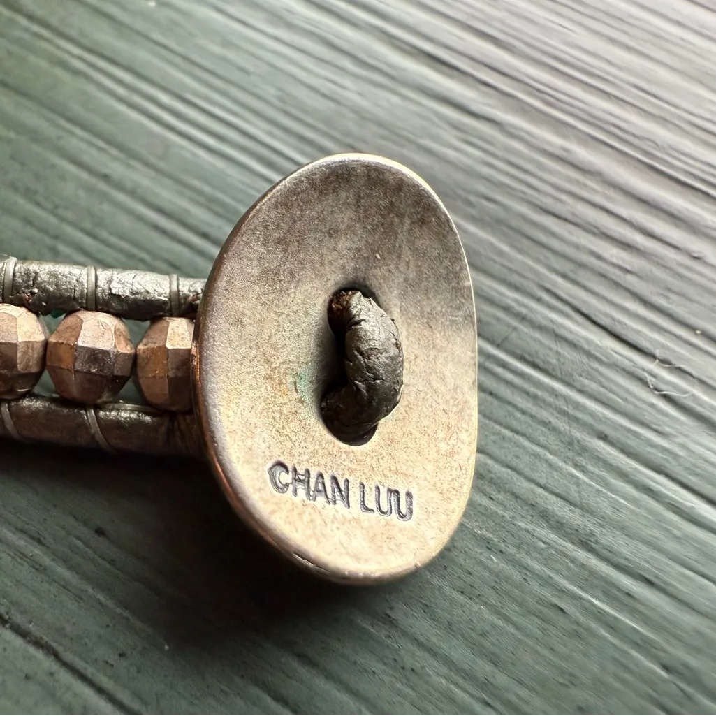 Chan Luu Leather Pyrite Adjustable Bracelet - Image 4
