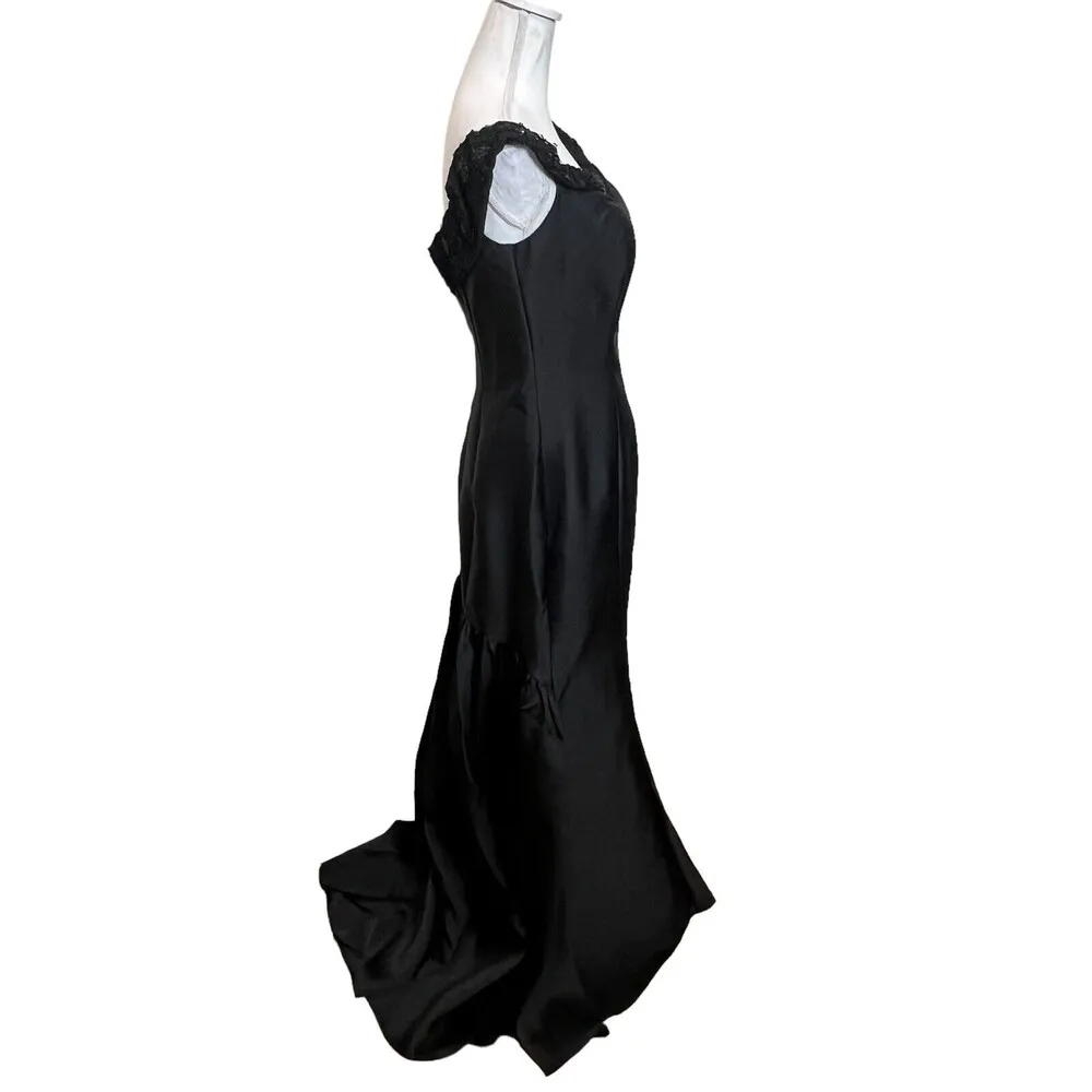 Mac Duggal Shiny Satin Mermaid Dress Long Ball Gown Prom Party Women’s Size 10 - Image 6