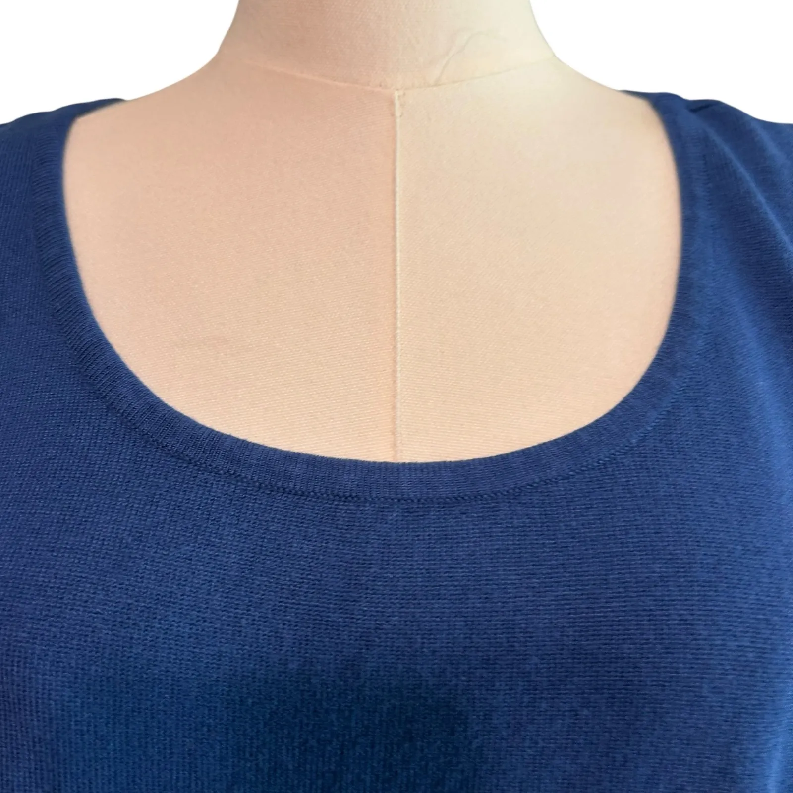 Choices Petite Large Knit Sleeveless Tunic Soft Blue Nautical Outdoor Summer Size undefined - Image 3