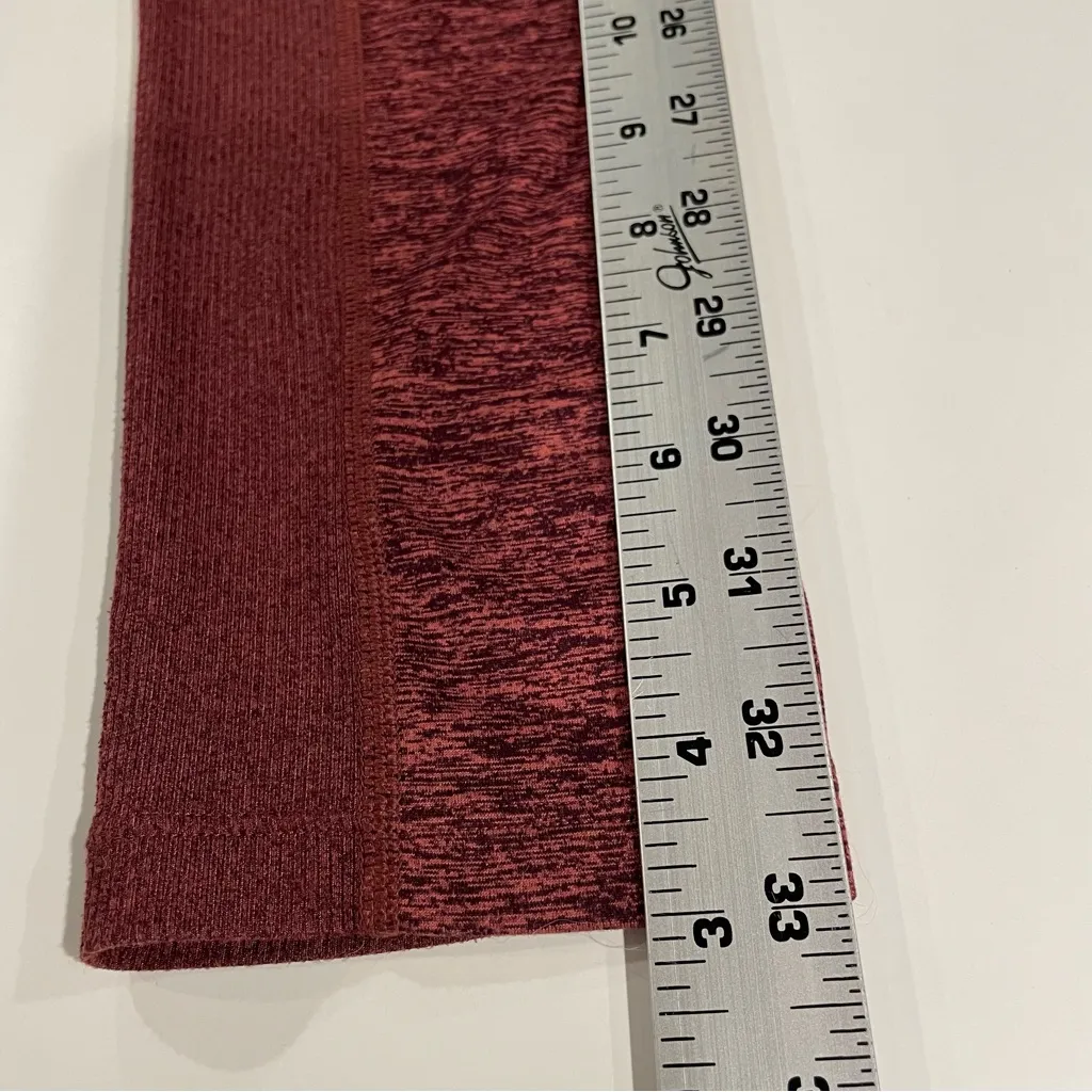 Athleta Women’s Exhale Heel Tight Stash Pocket Softluxe Size M Burgundy - Image 8