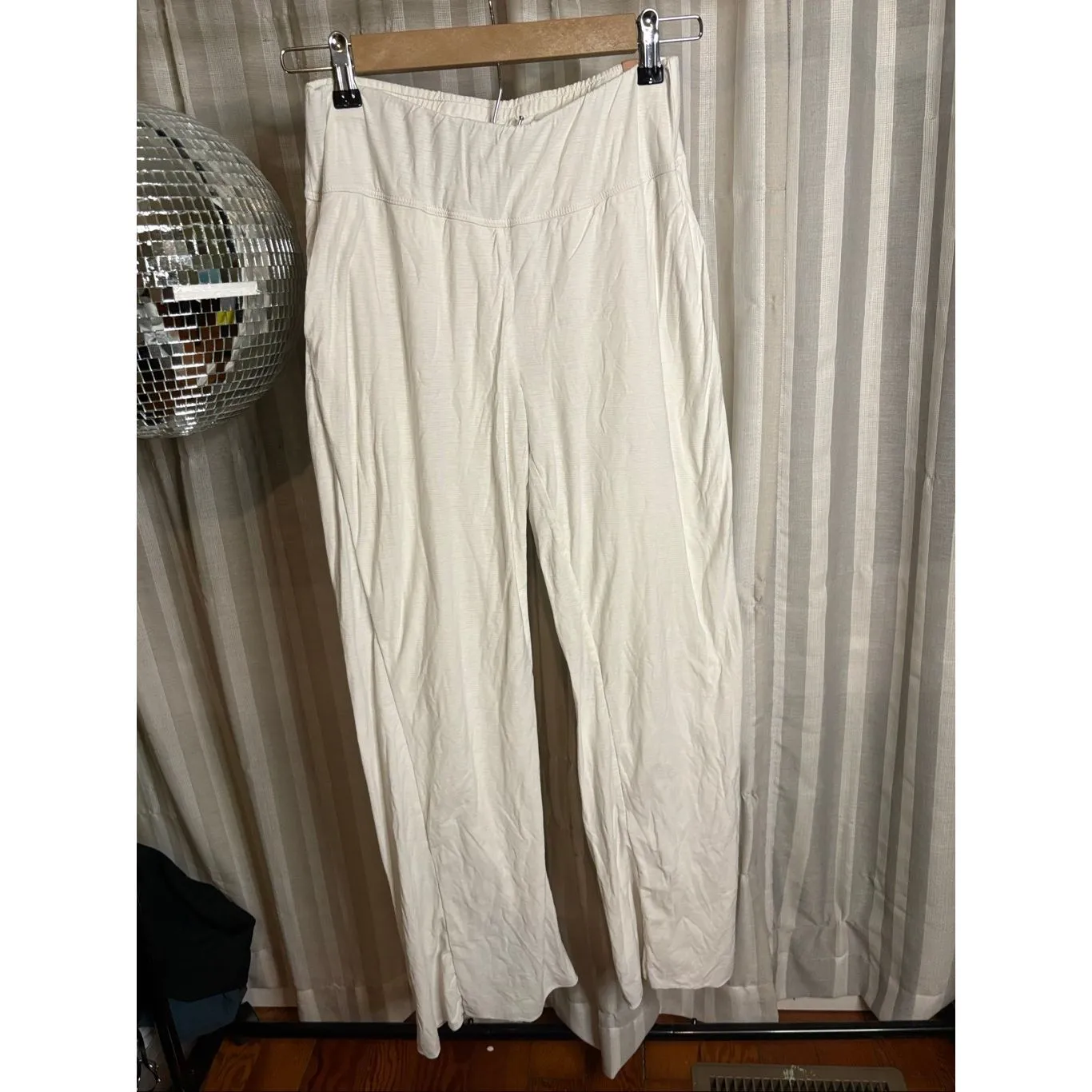 Lunya Cool High Rise Cotton Wide Leg White Size M - Image 3