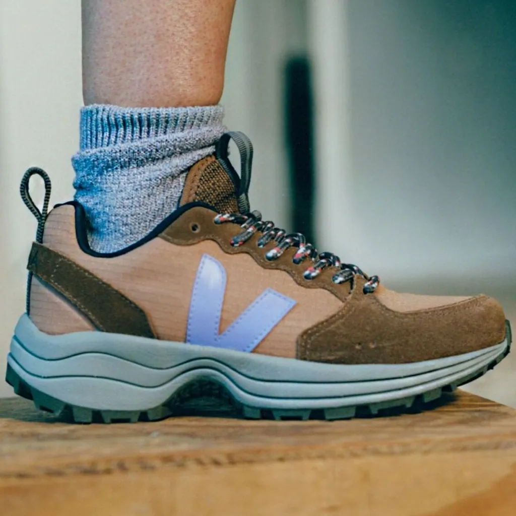 VEJA Venturi Suede Sneakers Womens US 6 (EU 37) Brown Tan Purple Athletic Shoe - Image 9