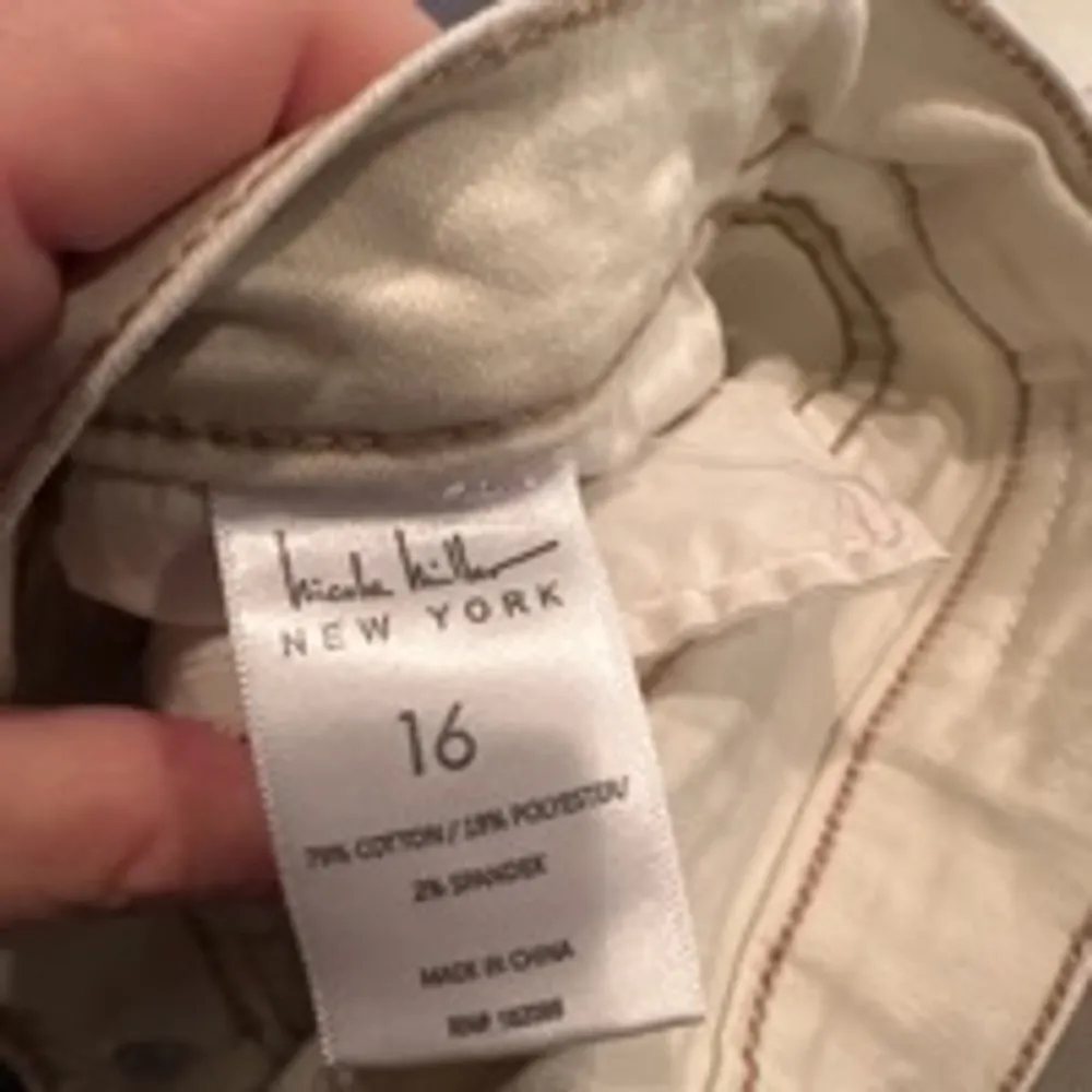 Women's nicole miller Ivory High Rise Ankle Skinny SoHo Jeans‎ Size 16 - Image 6