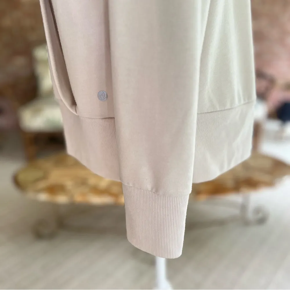 Apana Sweatshirt Beige V-neck L Casual Everyday Loungewear Cozy Soft - Image 7