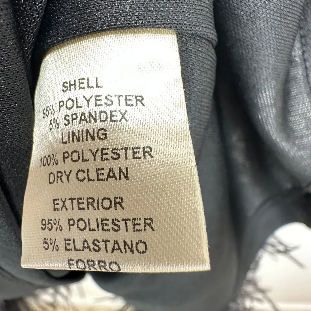 Eliza J Sequined Feather Hem Mini Dress Party Glam Mockneck Sleeveless US 6 NWT - Image 11