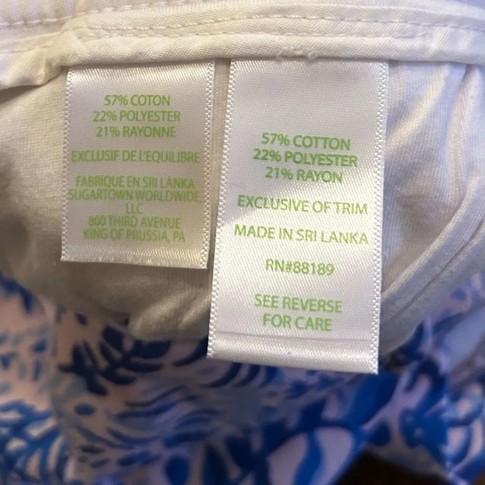 Lilly Pulitzer The Callahan Short Blue Seashell Beach Print Size 6 - Image 12