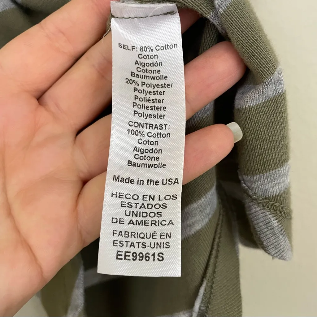 Michael Stars Green Striped Henley Cotton Luna Tank Top Size XS‎ - Image 5