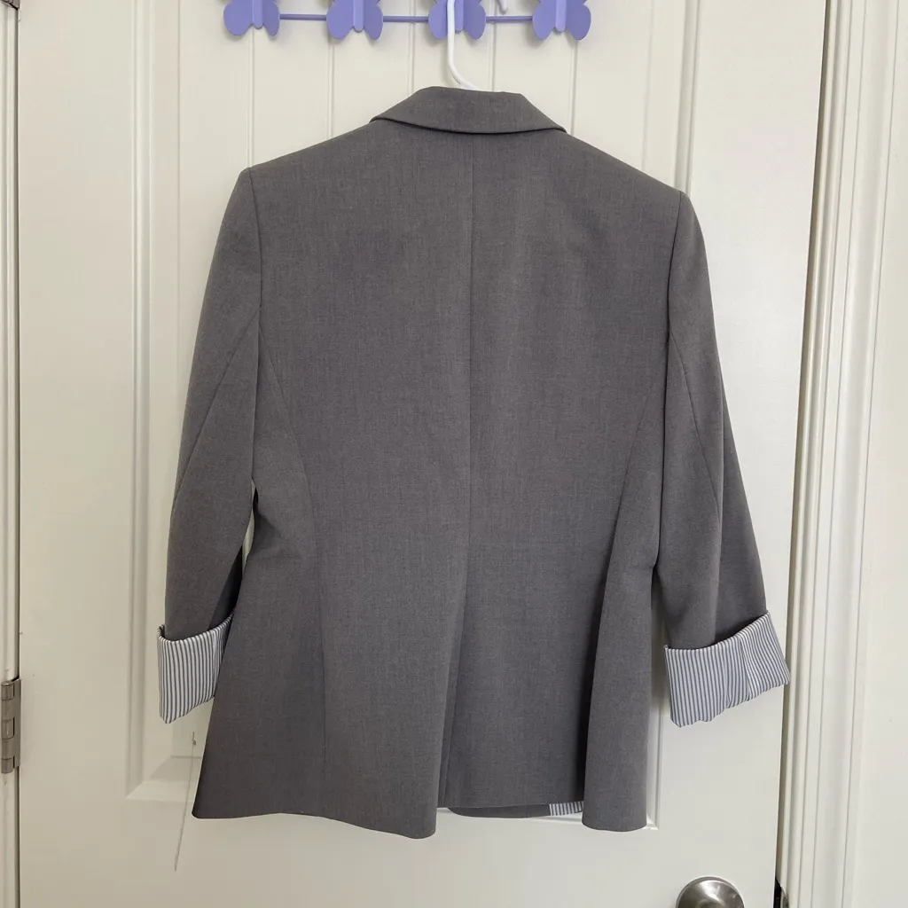 NEW‎ Tahari women’s heather gray pantsuit blazer jacket dress pants set 6 petite - Image 6