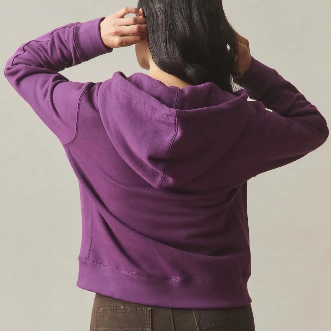 American Giant Women's Relaxed Classic Full Zip 2.0 Made in USA Size XS Purple - Image 9