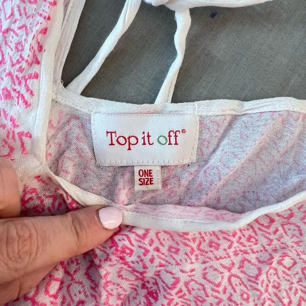 Top It Off White Pink V - Image 7