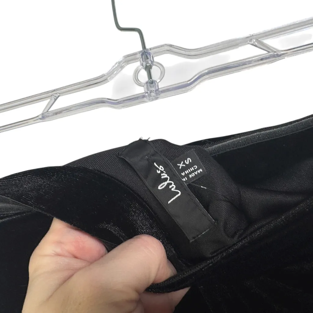 NWT Lulus X-Small Strapless Velvet Drop Waist Maxi Dress Sheer Holiday Party XS - Image 10