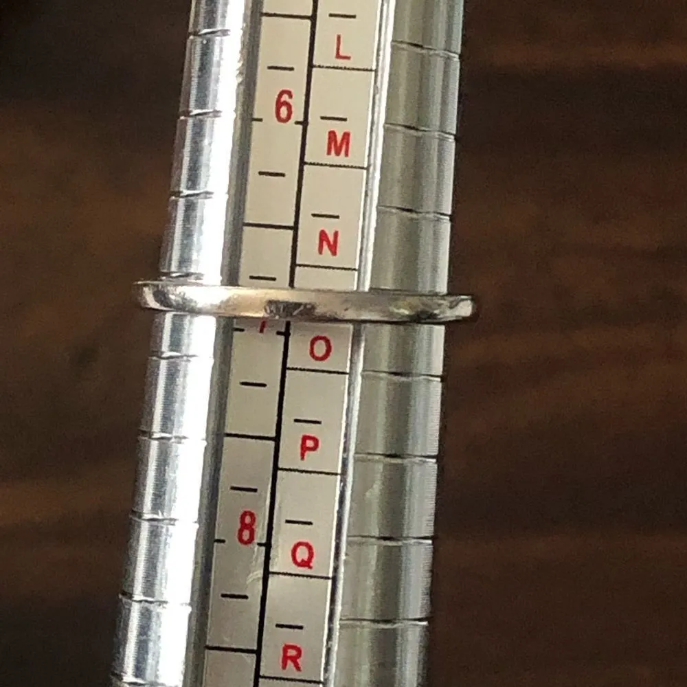 Faceted Golden Citrine Sterling Silver Flower Shaped Ring Sz 7 - Image 5