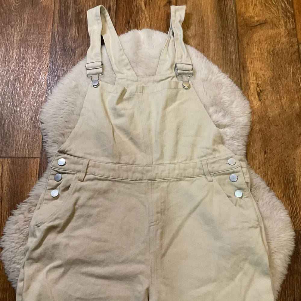 HYFVE Womens Cargo Cream Overalls Size Large Beige - Image 2