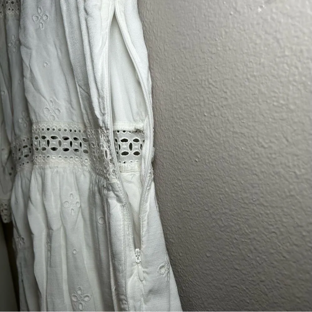 Abercrombie & Fitch crochet lace embroidered boho dress women’s size small - Image 9