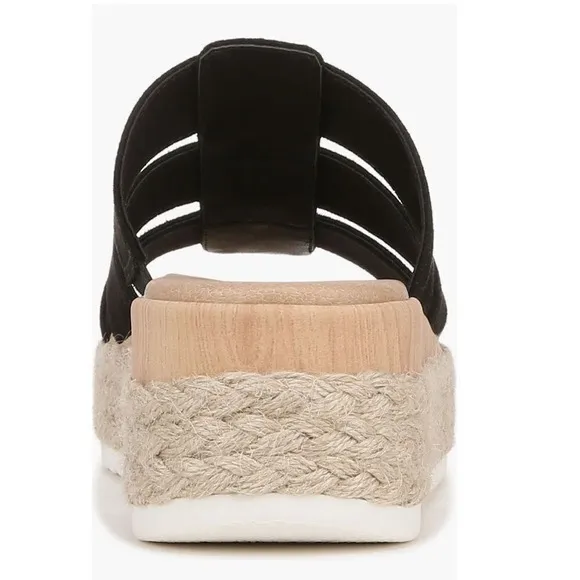 Dr. Scholl's Electric Platform Wedge Sandal, Cushioned, Black/Tan, Size 9, NWT - Image 6