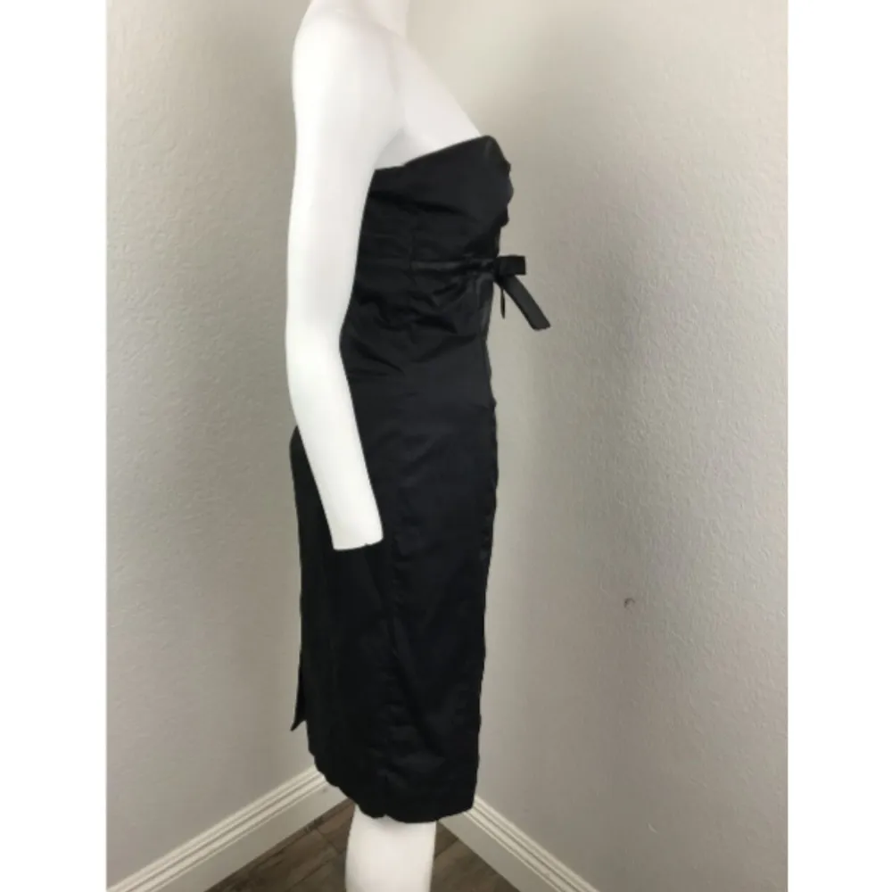 FOREVER Dress Sexy Black Bow Front Strapless XS - Image 5