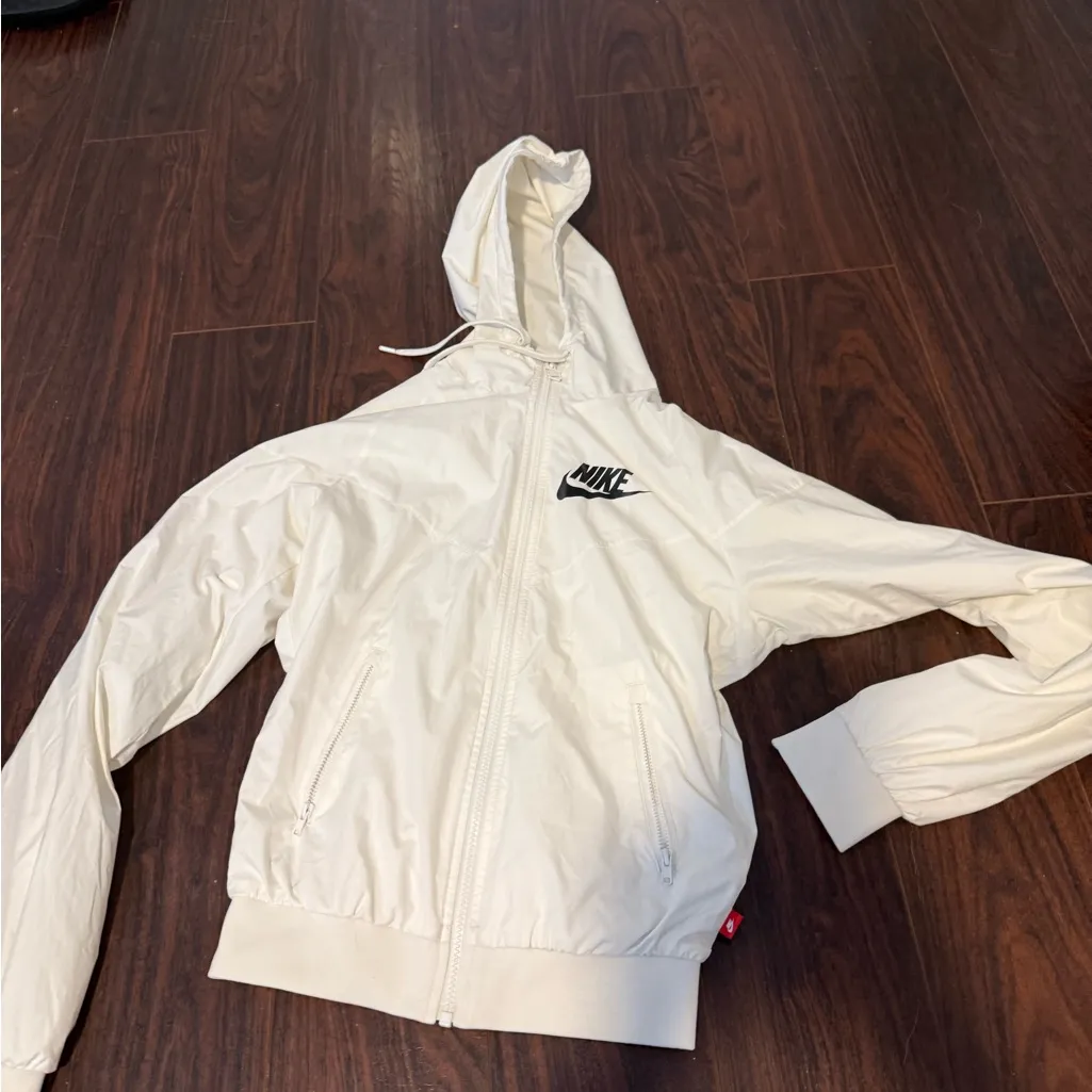 Nike Women's white windbreaker Bomber Jacket size XS - Image 5