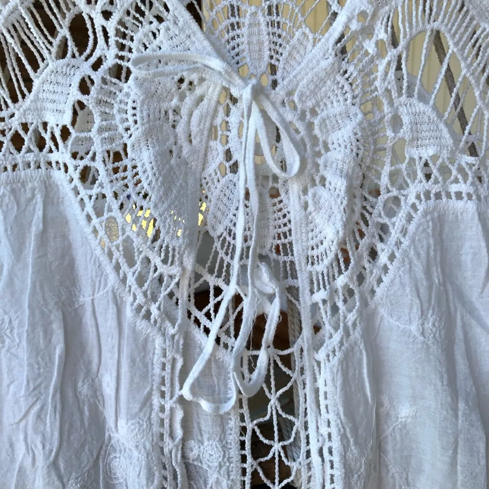 NEW 💯 Cotton Lace Crochet Swim Coverup S - Image 3