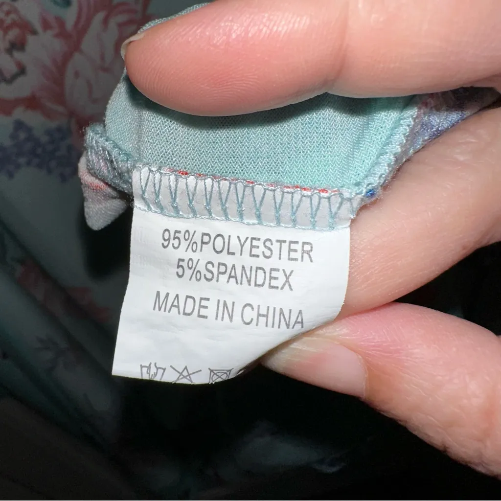 Tickled Teal floral open front cardigan with pockets women XL - Image 9