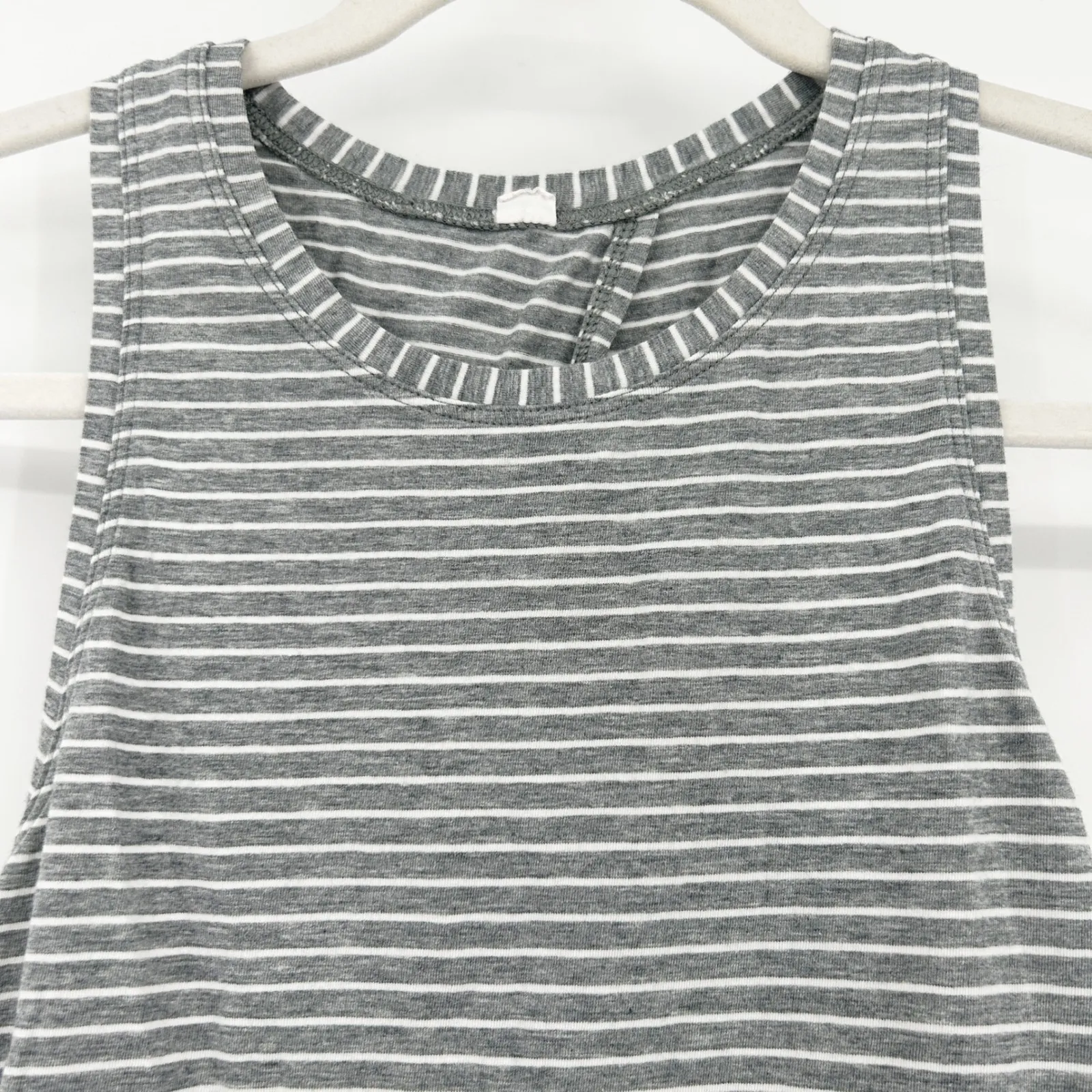 Lululemon Womens Active Athletic Pima Cotton Striped All Tied Up Tank Top Size 4 - Image 4