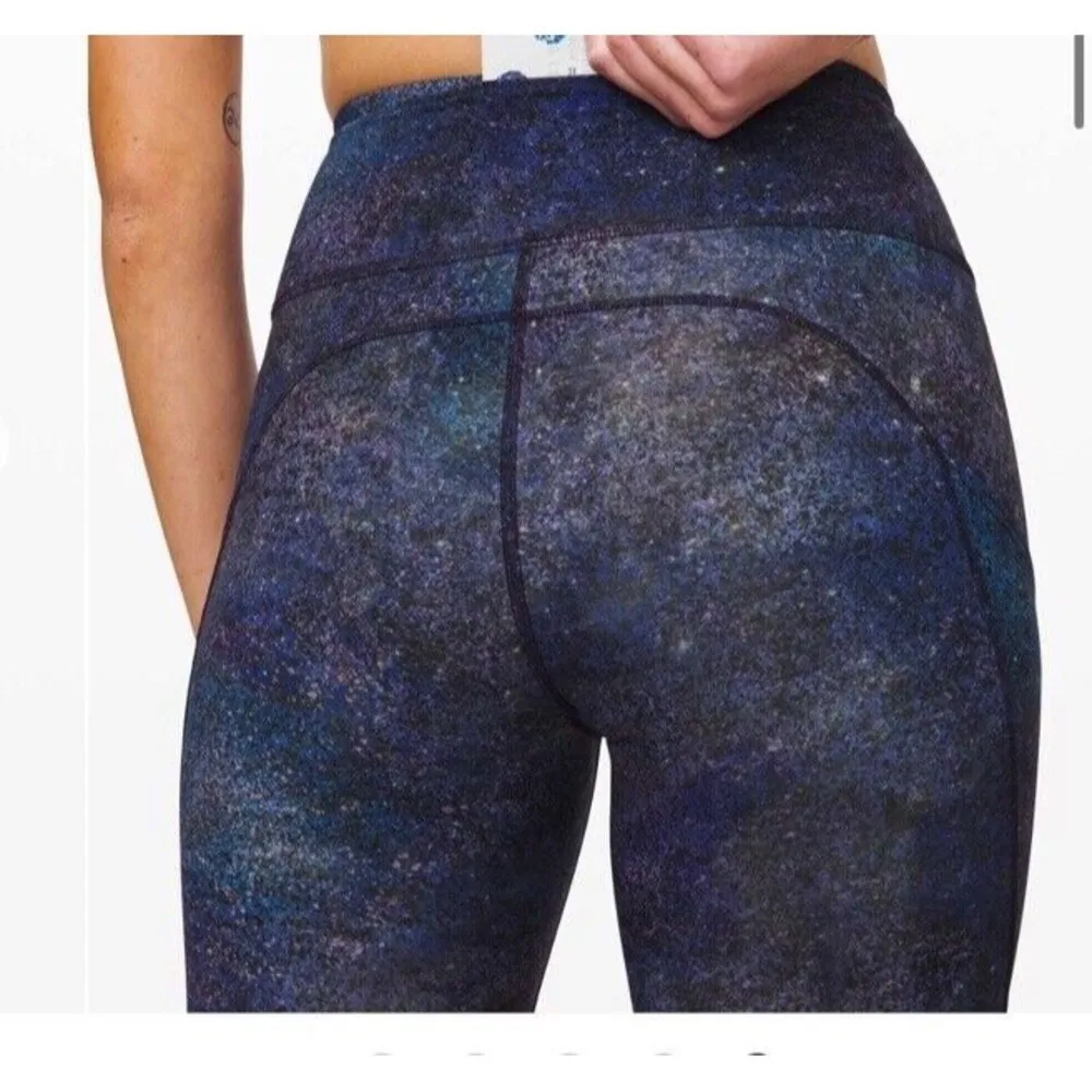 Lululemon Fast Free High Rise Crop II Nulux Polar Lights Womens 4 - Image 5