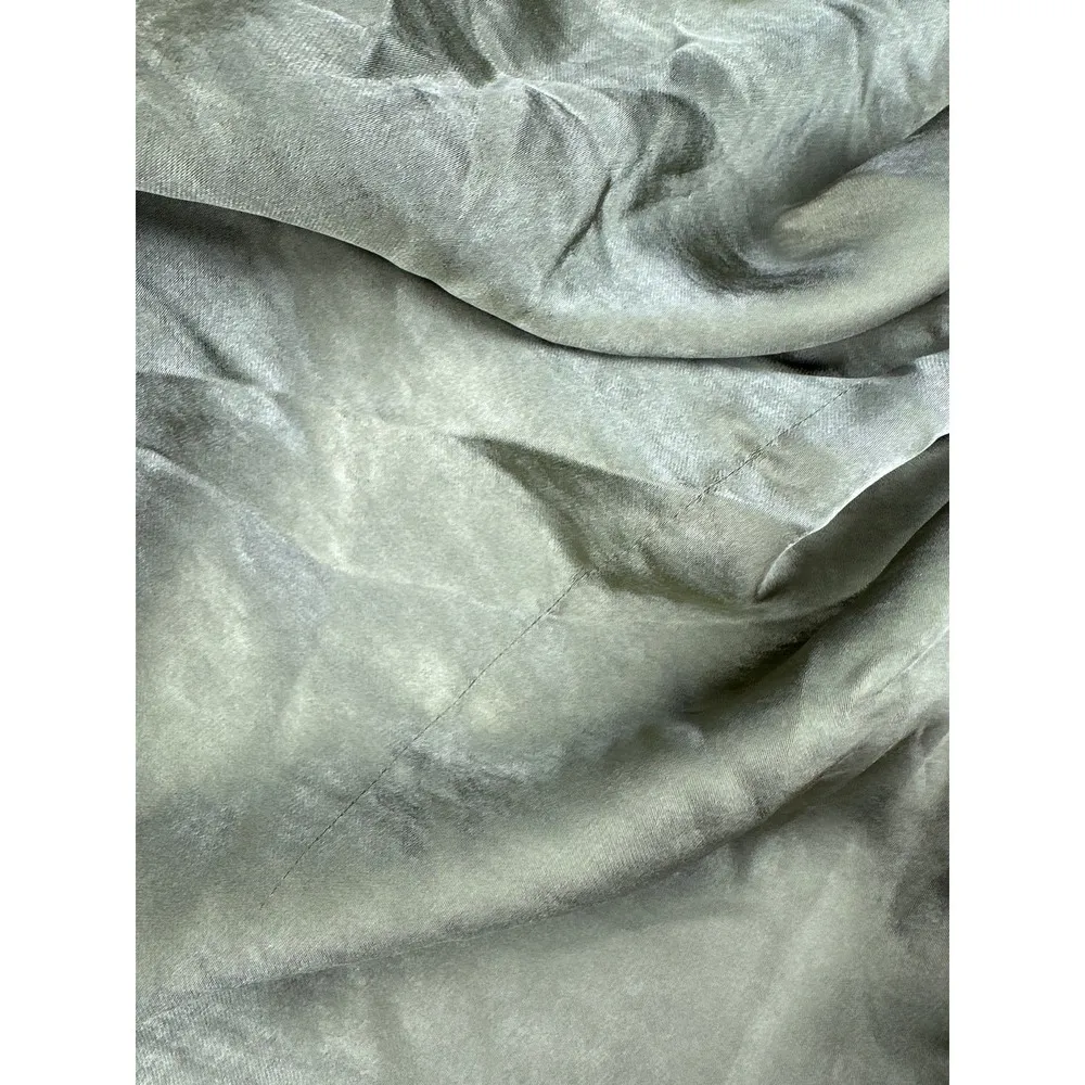 Club L - Risk It All Cami Cowl Neck Asymmetric Hem Satin Midi Dress in Green - Image 3