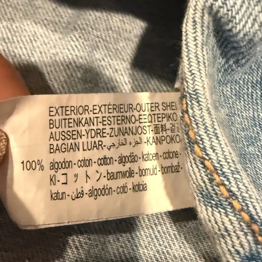 Zara Denim Snap Button Down Collard Western Style Long Sleeve Denim Shirt S Blue - Image 9