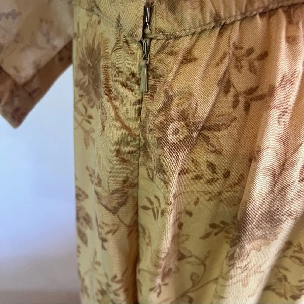 Vintage Karen Scott Sunflower Floral Prairie Skirt Set Cottagecore Yellow L - Image 12