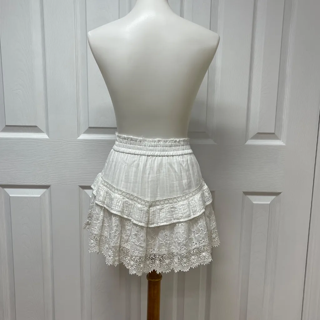 LoveShackFancy Tanisha White‎ Skirt - Image 5