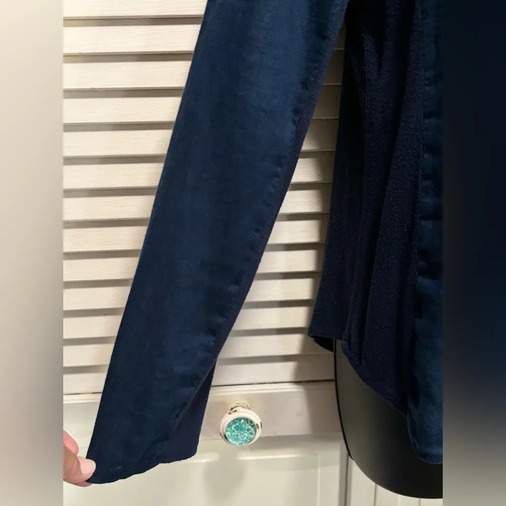 INC International Concepts Navy Gemstone Button Up Long Sleeve Shirt Size S Blue - Image 4