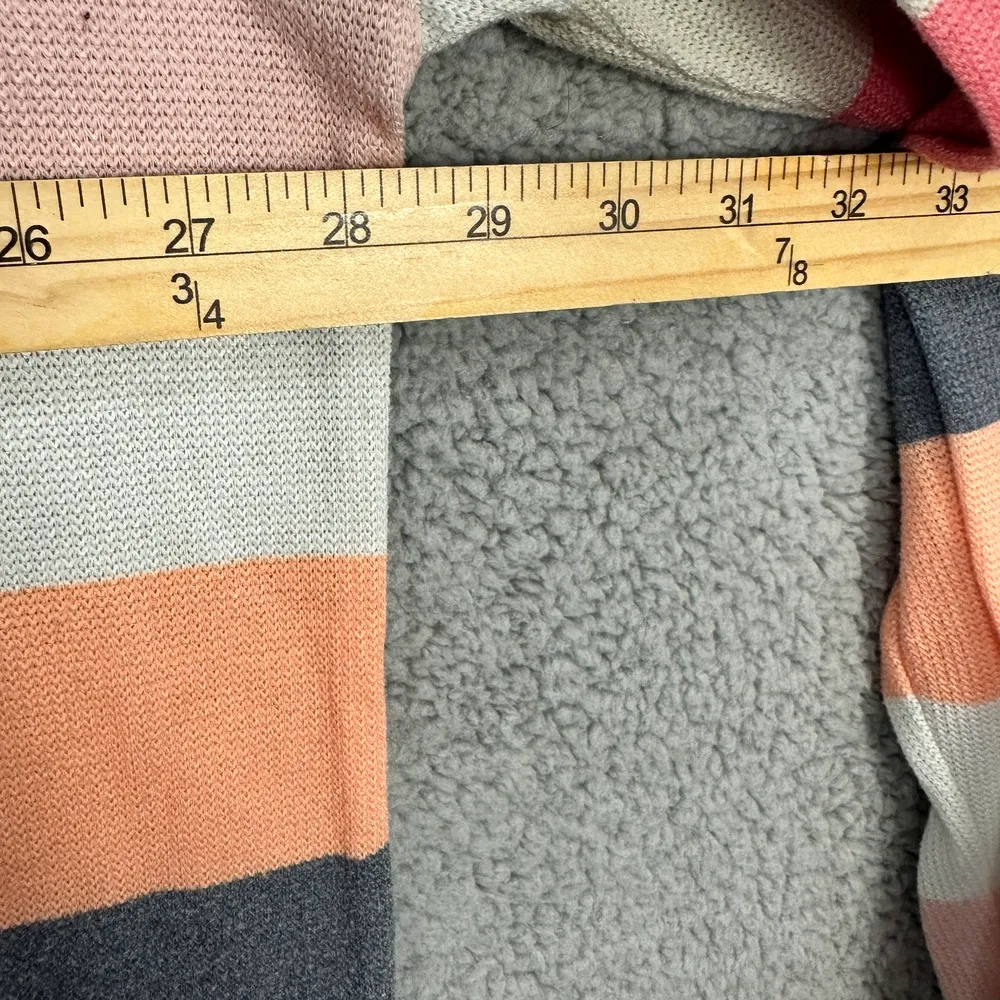 Haptics By Holly Harper Colorful Striped Knit Top Women 3X Preppy Boho Fisherman Blue - Image 4