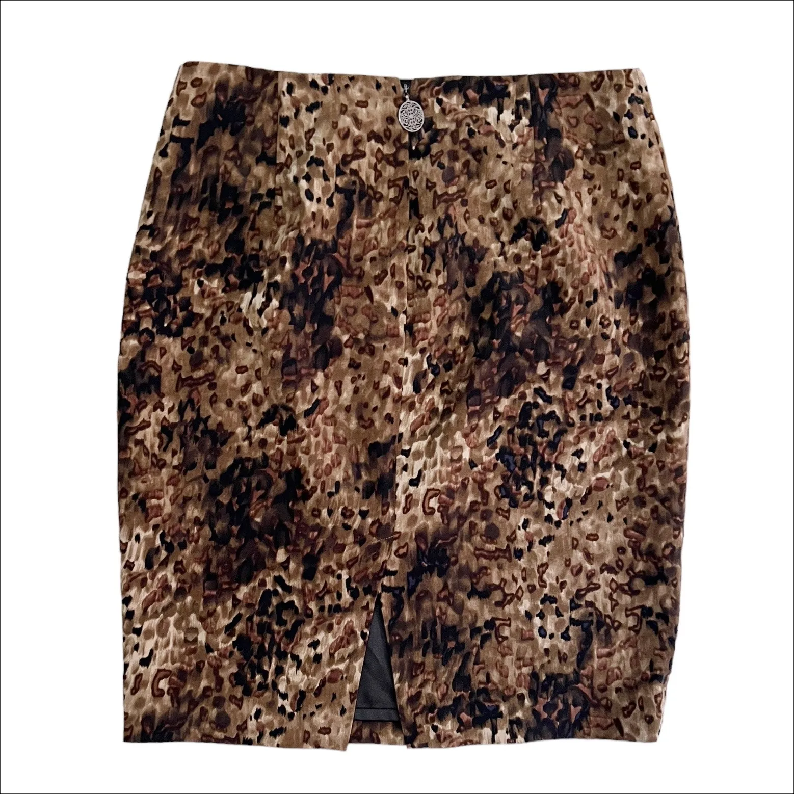 Elie Tahari for 5F Bergdorf Goodman Silk Leopard Print Pencil Skirt Size 2 - Image 3