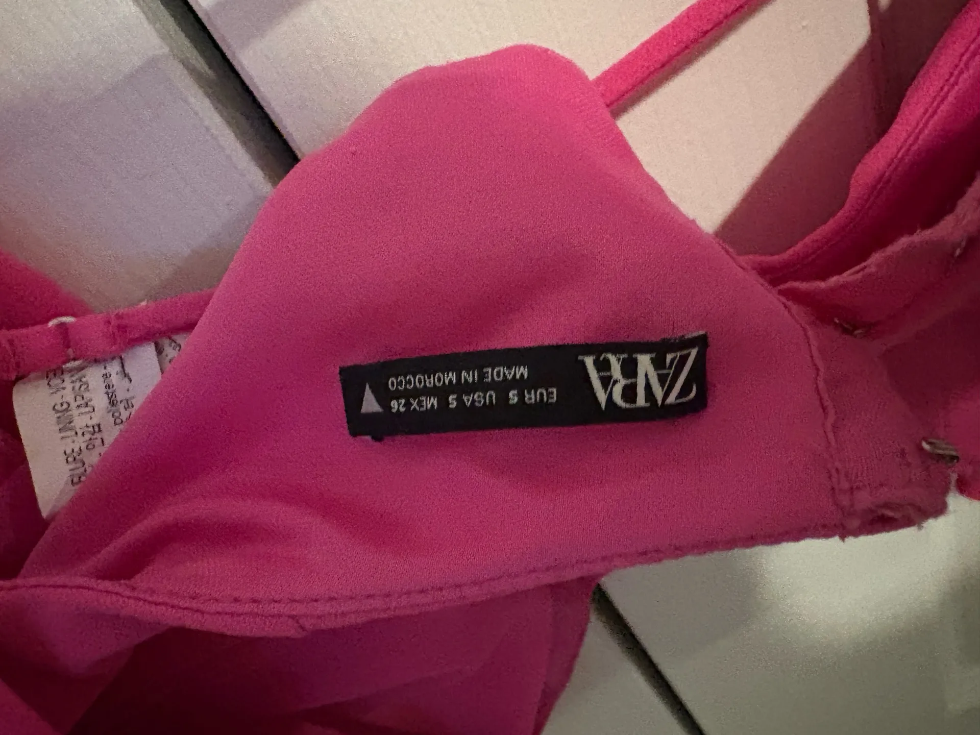 ZARA Pink Balloon Sleeve Crop Top  - Image 6