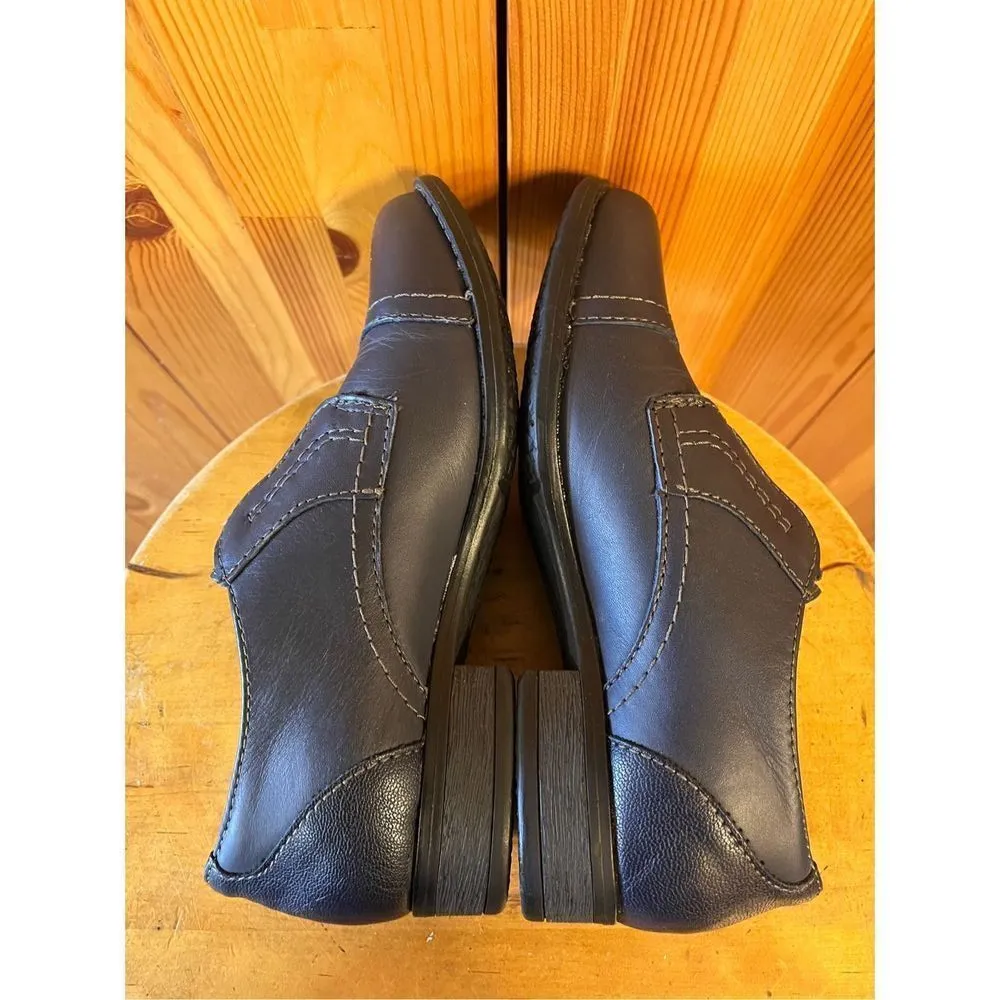 Earth Origins Black /Navy Leather Womens Navigate Nate Slip-On Loafers 6M - Image 6