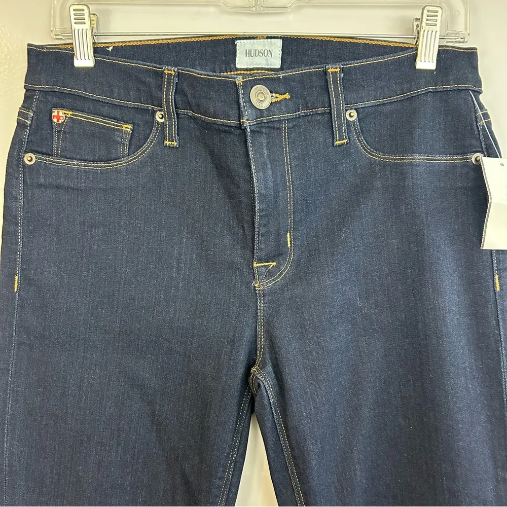 NWT Hudson Nico Mid Rise Super Skinny Dark Blue Ankle Jeans Size 29 - Image 13