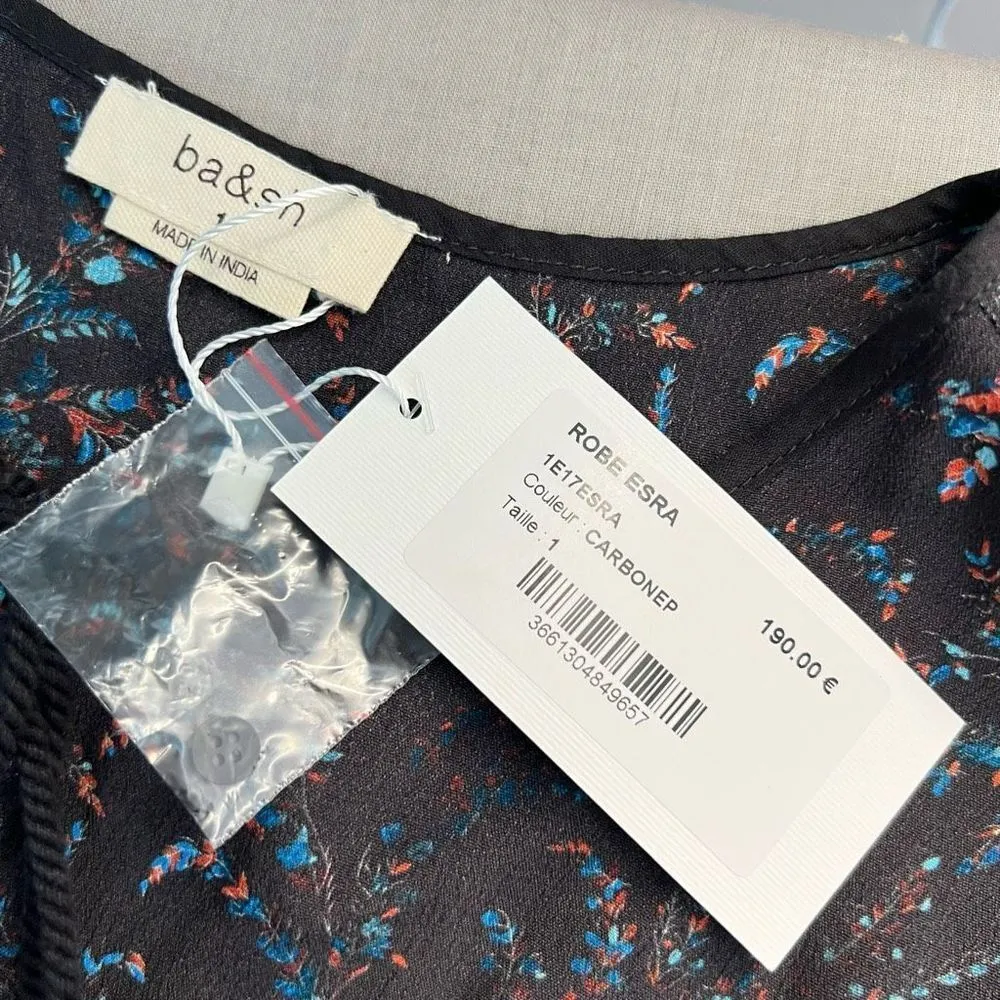 Ba & sh nwt robe esra long sleeve bohemian floral print peasant dress size 1 or - Image 11