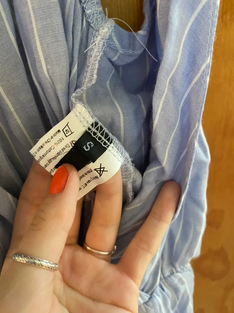 Blue Striped Romper - Image 4