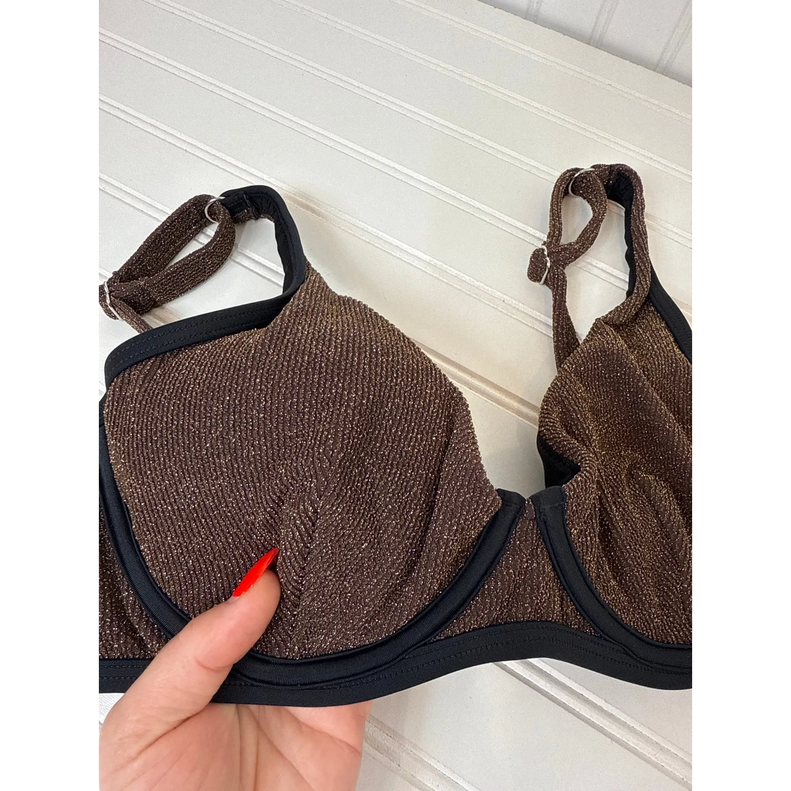 NWT Cupshe Underwired 2 Piece Bathing Suit & Tassel Tie Cover-Up Romper Bundle M - Image 4