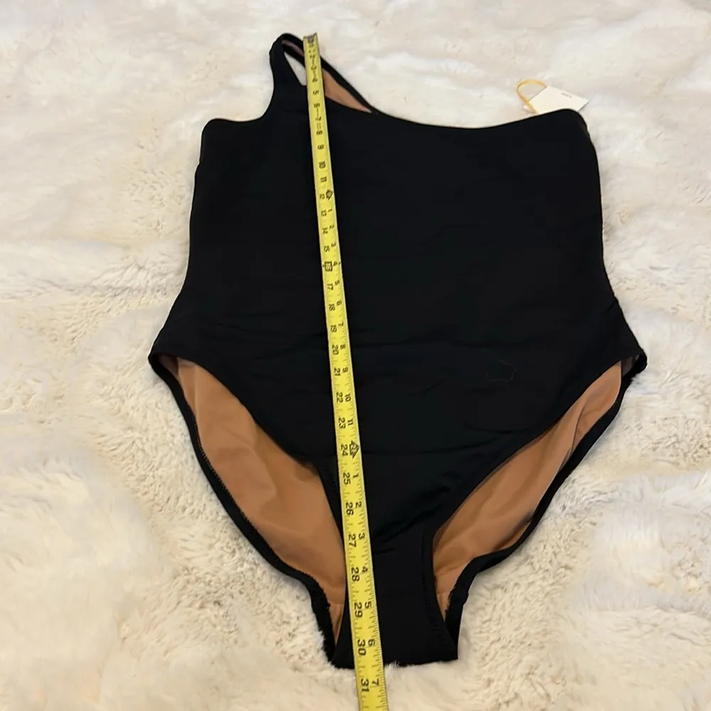 Nu Swim Paradise One Shoulder Swimsuit Black Size XXL - Image 9