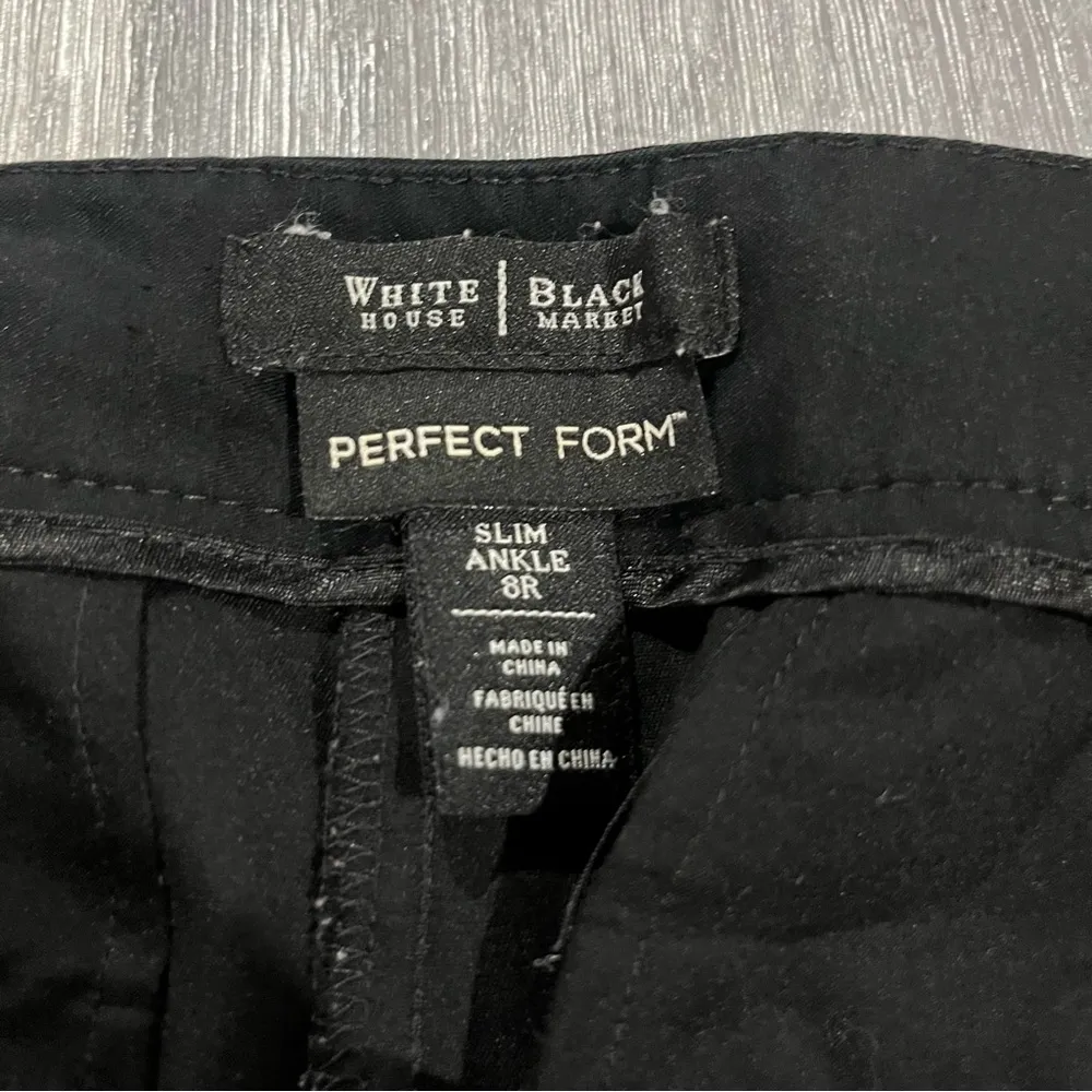 White House Black Market Perfect Form Slim Ankle Black Trouser Pants; 8R Women's - Image 5