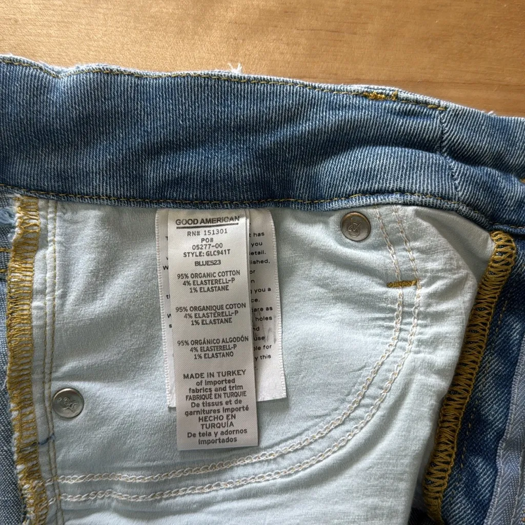 Good American Good Legs High-Rise Intentionally Distressed Skinny Ankle Jeans 30 - Image 10