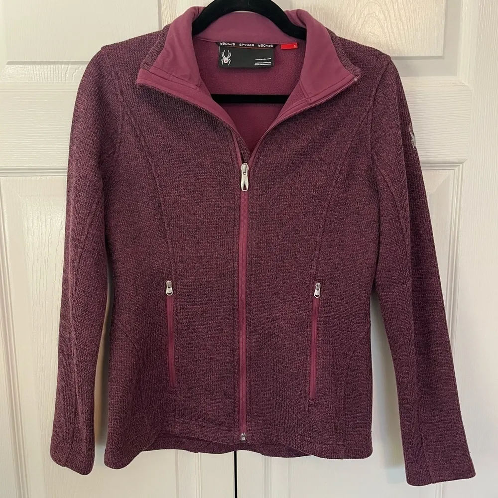 Spyder Endure Full Zip Core Mid-Weight Stryke Sweater Maroon Jacket Size S - Image 4